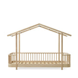 Wood original house bed, 90x200 cm, oak van Oliver Furniture | Kids Conceptstore Le Fanfare