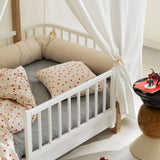 Wood original house bed, 90x200 cm, white/oak van Oliver Furniture | Kids Conceptstore Le Fanfare