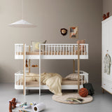 Wood Original low bunk bed, white/oak van Oliver Furniture | Kids Conceptstore Le Fanfare