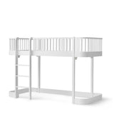 Wood Original low loft bed 138 cm, 90x200 cm, white van Oliver Furniture | Kids Conceptstore Le Fanfare