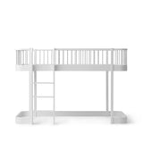 Wood Original low loft bed 138 cm, 90x200 cm, white van Oliver Furniture | Kids Conceptstore Le Fanfare