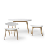 Wood PingPong chair, white/oak van Oliver Furniture | Kids Conceptstore Le Fanfare
