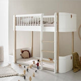 Wood Play mattress, Mini+ low loft bed, nature (162 cm) van Oliver Furniture | Kids Conceptstore Le Fanfare