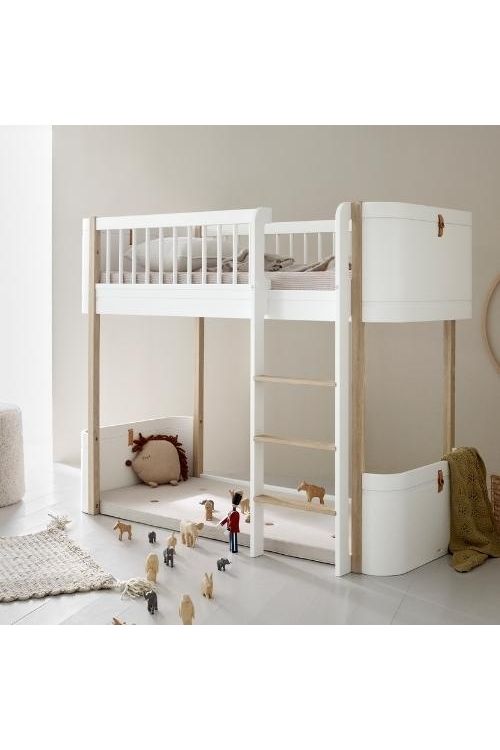 Wood Play mattress, Mini+ low loft bed, nature (162 cm) van Oliver Furniture | Kids Conceptstore Le Fanfare