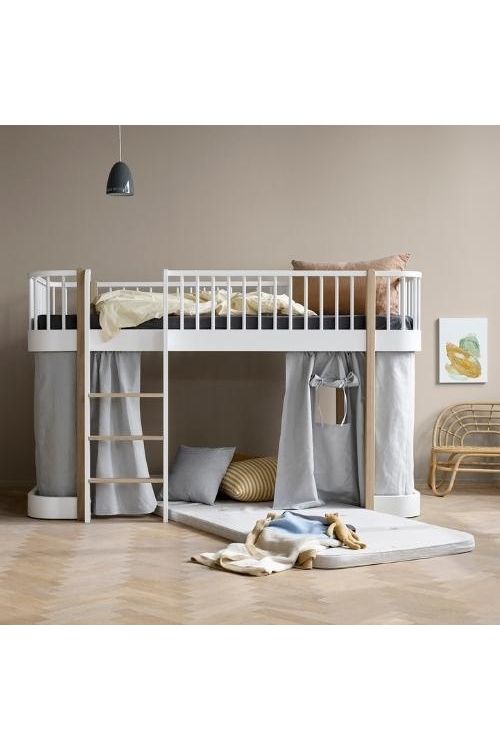 Wood Play mattress, Original low loft bed (90x200 cm), nature van Oliver Furniture | Kids Conceptstore Le Fanfare