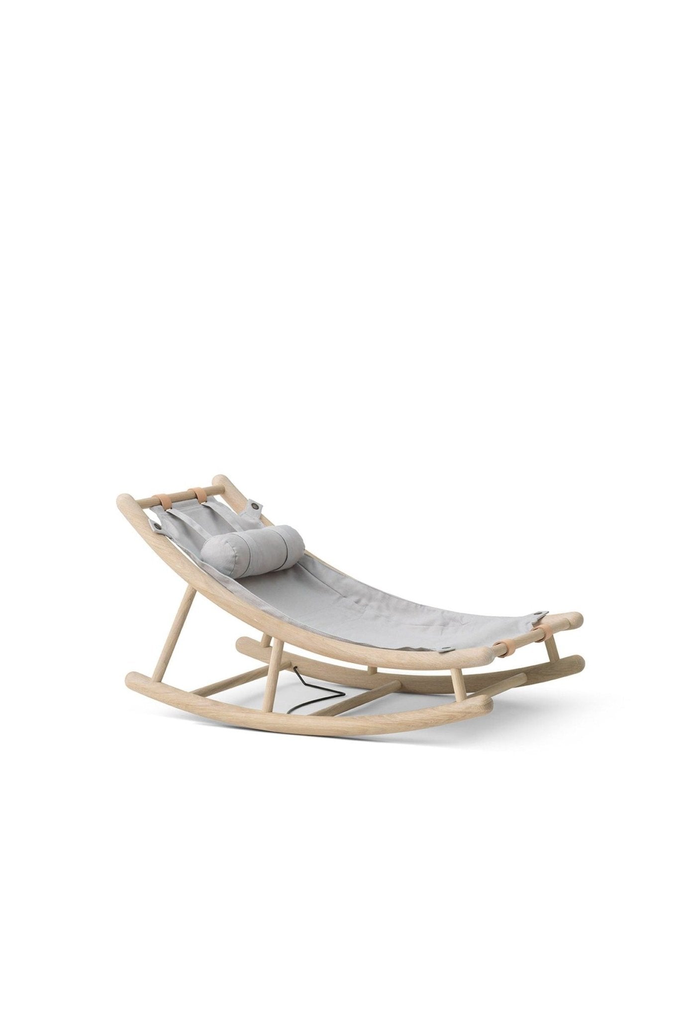 Wood Toddler rocker, oak/grey van Oliver Furniture | Kids Conceptstore Le Fanfare