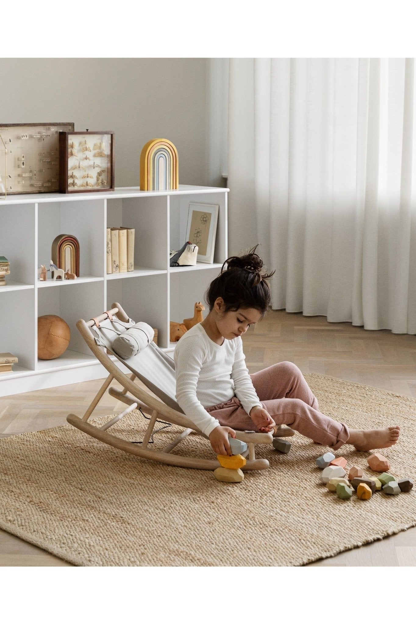 Wood Toddler rocker, oak/nature van Oliver Furniture | Kids Conceptstore Le Fanfare