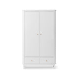 Wood Wardrobe 2 doors, white van Oliver Furniture | Kids Conceptstore Le Fanfare