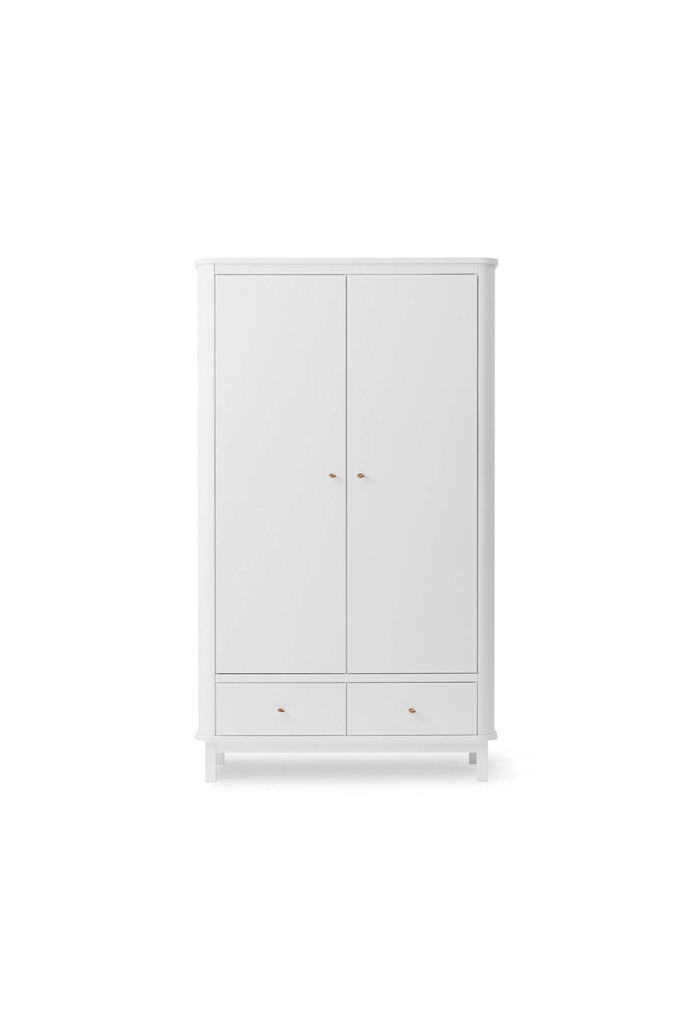 Wood Wardrobe 2 doors, white van Oliver Furniture | Kids Conceptstore Le Fanfare