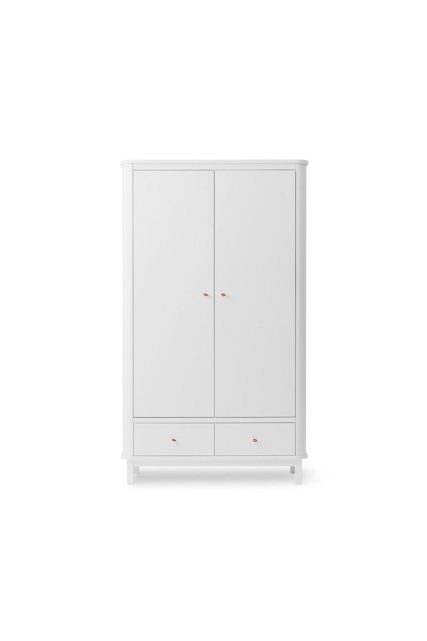 Wood Wardrobe 2 doors, white van Oliver Furniture | Kids Conceptstore Le Fanfare