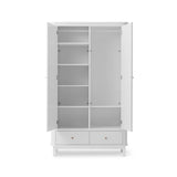Wood Wardrobe 2 doors, white van Oliver Furniture | Kids Conceptstore Le Fanfare