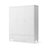 Wood Wardrobe 3 doors, white van Oliver Furniture | Kids Conceptstore Le Fanfare