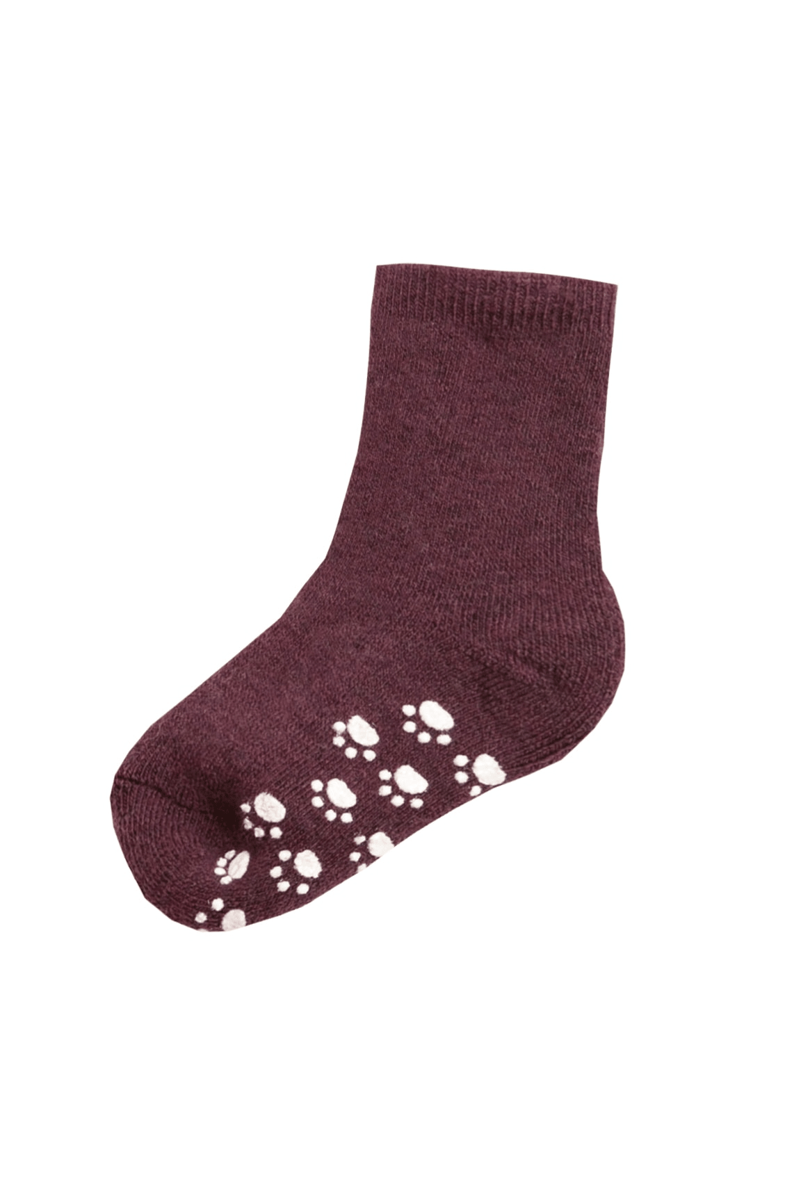 Wool socks w/anti slip Aubergine van Joha | Kids Conceptstore Le Fanfare