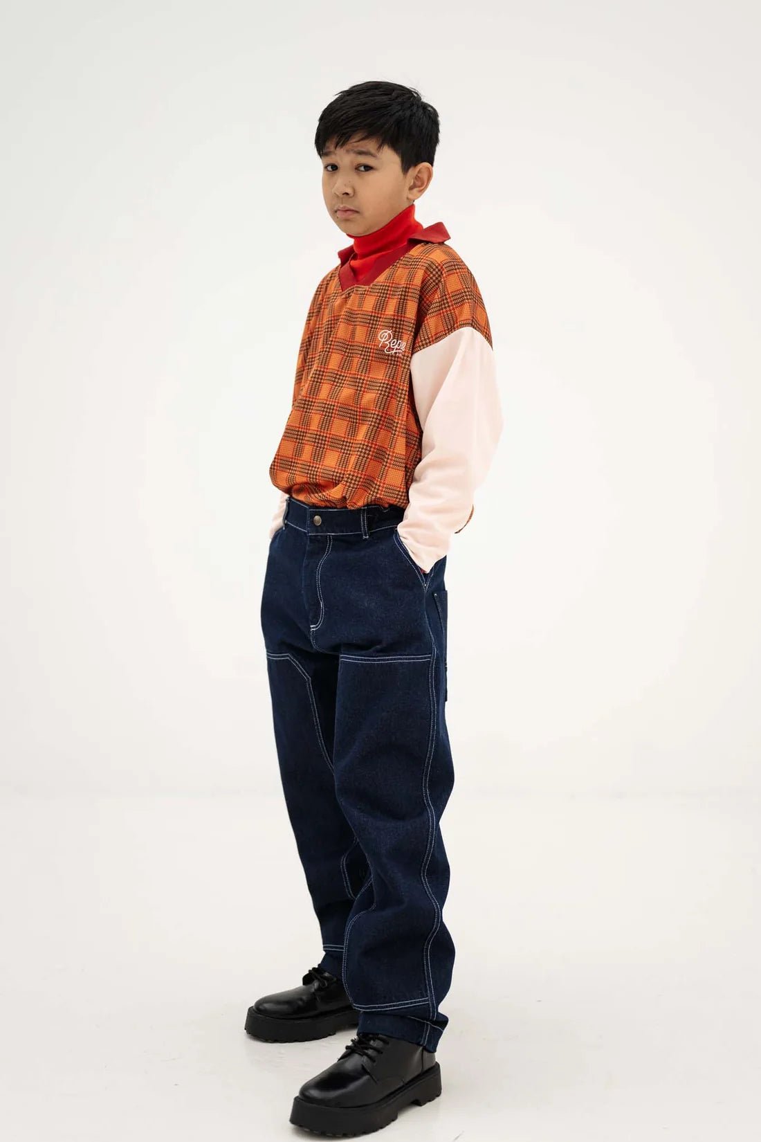 Worker pant - Dark indigo van Repose AMS | Kids Conceptstore Le Fanfare