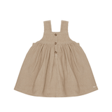 Xanthe Dress - Taupe van Donsje Amsterdam | Kids Conceptstore Le Fanfare