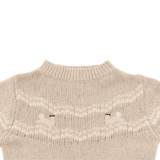 Yohana Merino Wool Sweater | Arctic Hares - Lavender Brown Melange van Donsje Amsterdam | Kids Conceptstore Le Fanfare