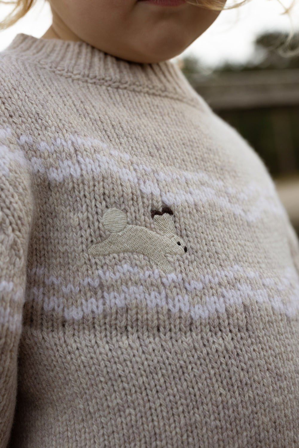 Yohana Merino Wool Sweater | Arctic Hares - Lavender Brown Melange van Donsje Amsterdam | Kids Conceptstore Le Fanfare