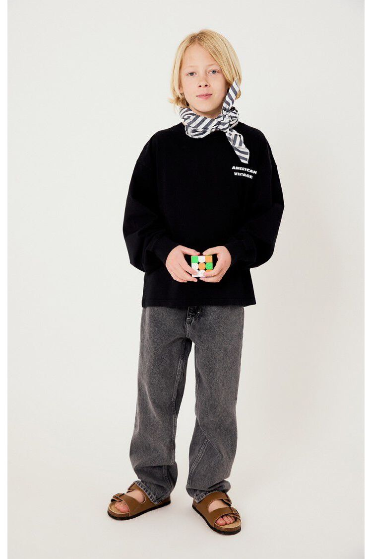 Yopday-b straight jeans - Gris vintage van American Vintage | Kids Conceptstore Le Fanfare