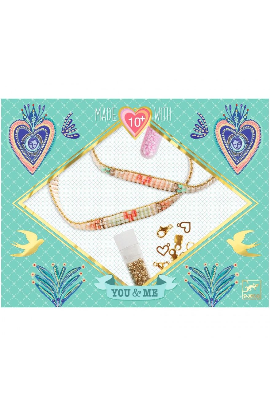 You & Me Armbandjes Maken - Miyuki And Hearts van Djeco | Kids Conceptstore Le Fanfare