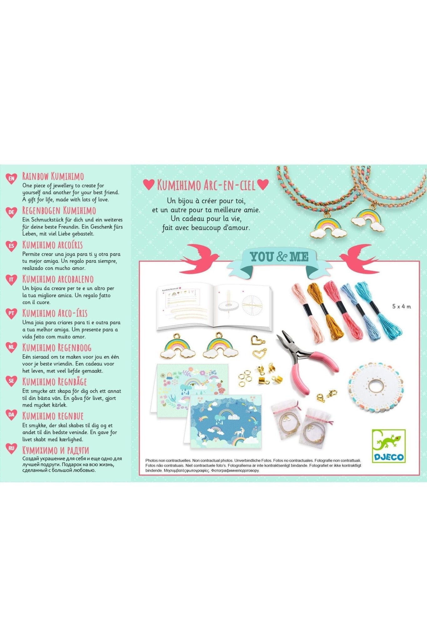 You & Me | Kumihimo Regenboog - Vriendenarmbandjes van Djeco | Kids Conceptstore Le Fanfare