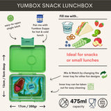 Yumbox Snack 3-vakken - Jurassic Green / Dinosaur tray