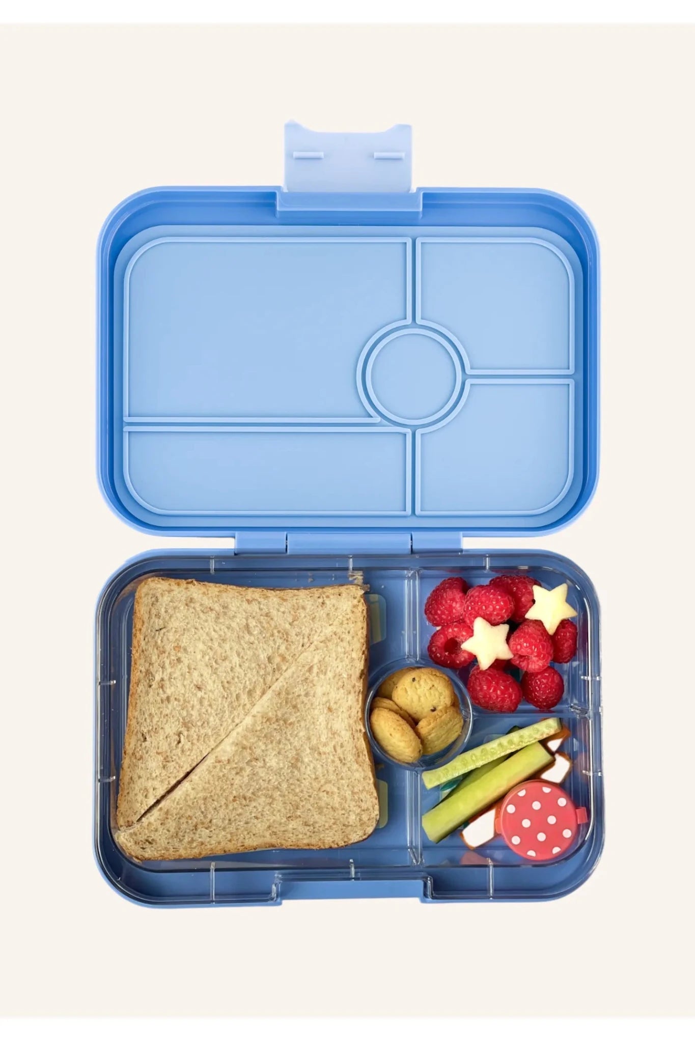 Yumbox Tapas XL met 4-vakken - Hazy Blue / Panther tray 4 vakken van Yumbox | Kids Conceptstore Le Fanfare
