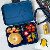 Yumbox Tapas XL met 5-vakken - Monte Carlo Blue / Navy Clear van Yumbox | Kids Conceptstore Le Fanfare