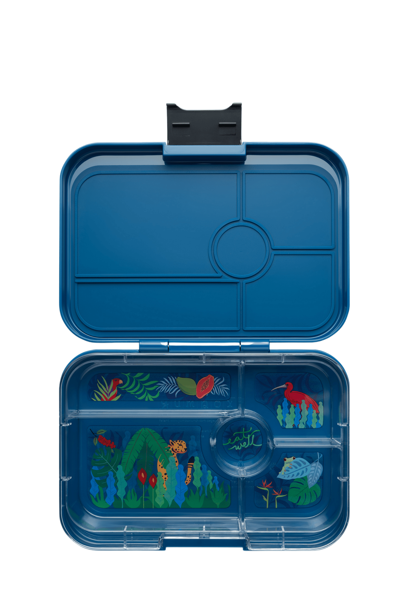 Yumbox Yumbox Tapas XL met 5-vakken - Monte Carlo Blue / Jungle tray 5 vakken van Yumbox | Kids Conceptstore Le Fanfare
