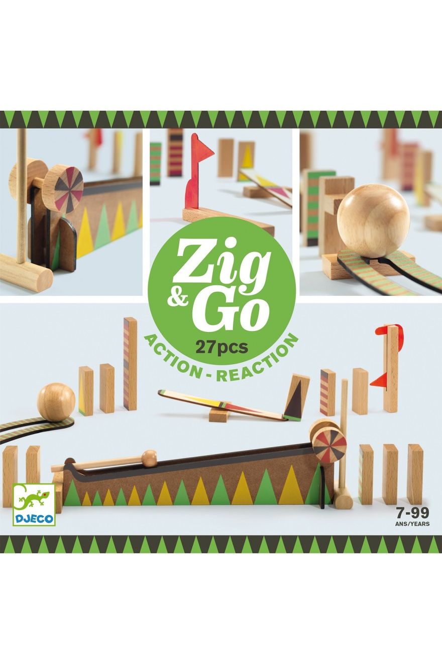 Zig & Go Actie-Reactie 27 stukken van Djeco | Kids Conceptstore Le Fanfare