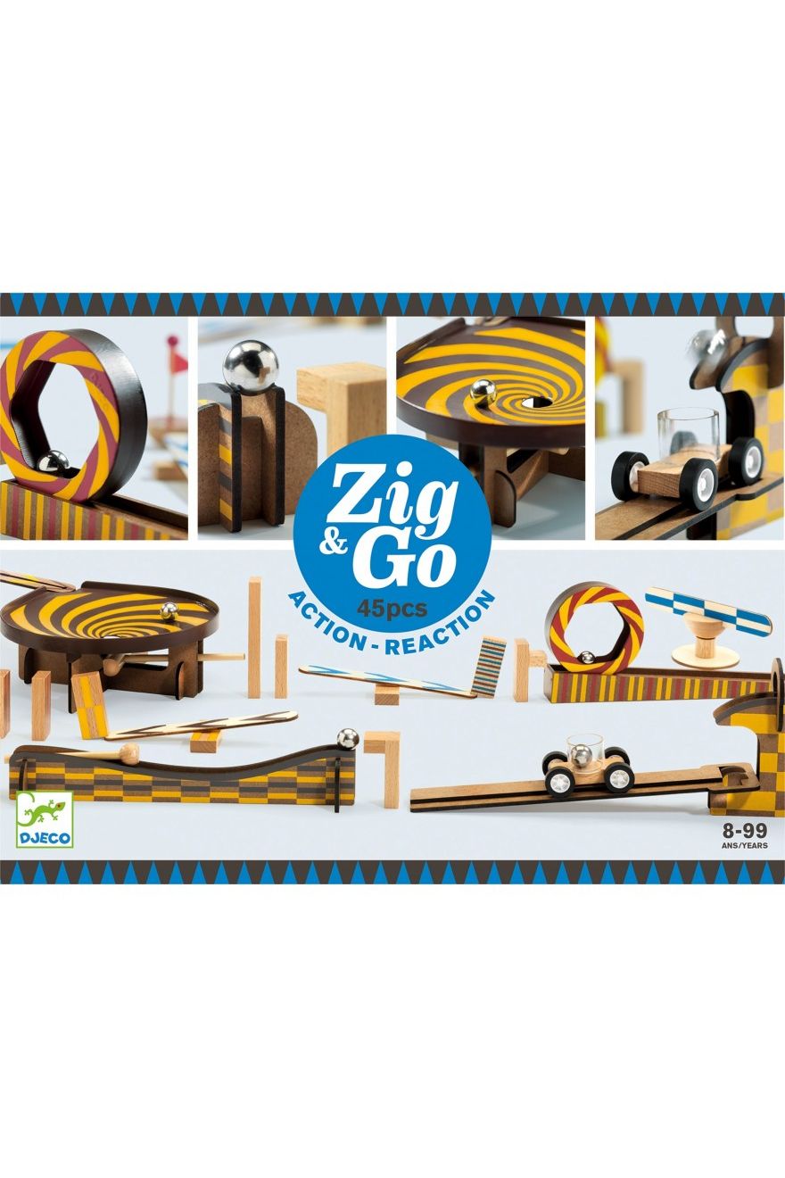 Zig & Go Actie-Reactie 45 stukken van Djeco | Kids Conceptstore Le Fanfare