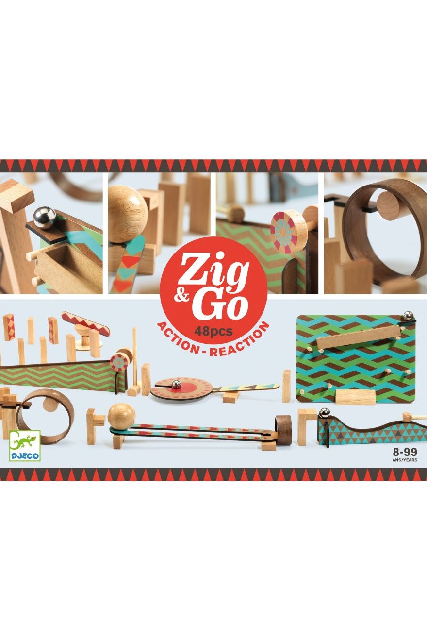 Zig & Go Actie-Reactie 48 stukken van Djeco | Kids Conceptstore Le Fanfare