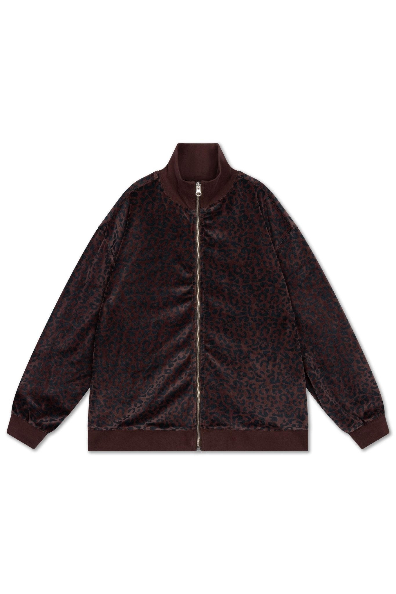 Zip up sweater - Chocolate leopard van Repose AMS | Kids Conceptstore Le Fanfare