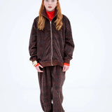 Zip up sweater - Chocolate leopard van Repose AMS | Kids Conceptstore Le Fanfare