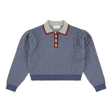 Zug merino knitted polo - Bleu Flight van Morley | Kids Conceptstore Le Fanfare