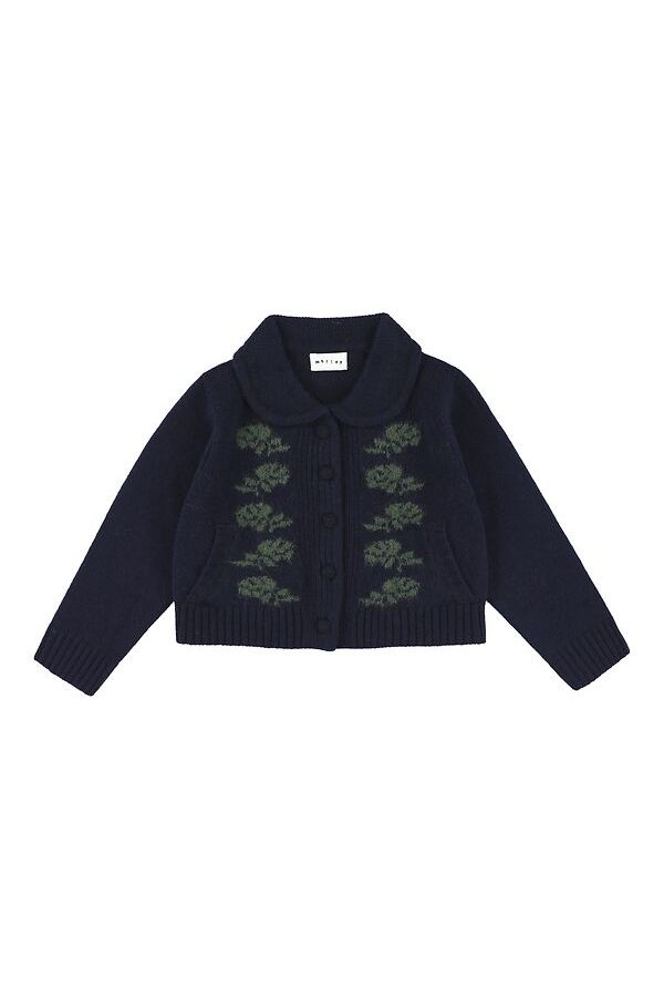 Zuzana wool cardigan - Navy van Morley | Kids Conceptstore Le Fanfare