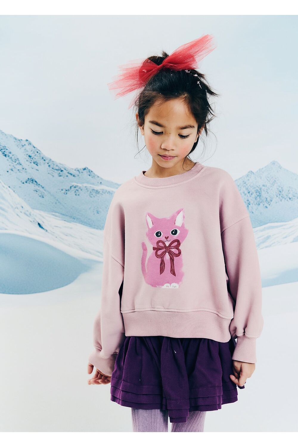 Zyco Pinkcat maya sweater - Lilac van Morley | Kids Conceptstore Le Fanfare