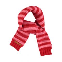 Piupiuchick Knitted scarf Red & pink stripes